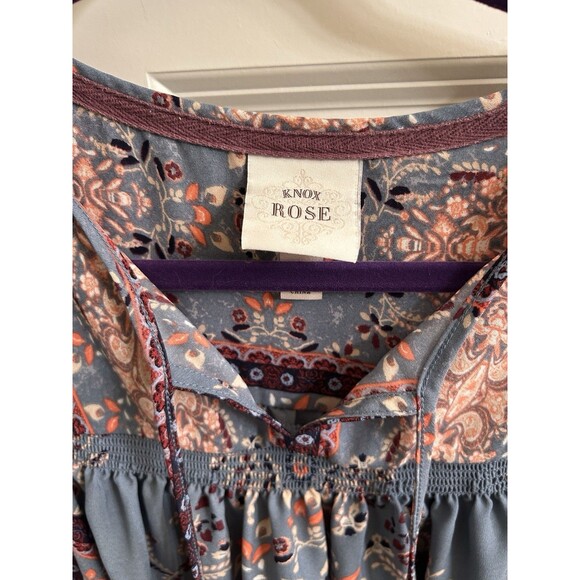 2/$30 Knox Rose Women’s Boho Peasant Long Sleeve Top Size Small - Picture 3 of 5